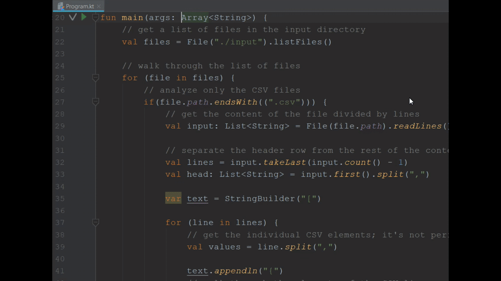 Java and Kotlin Code